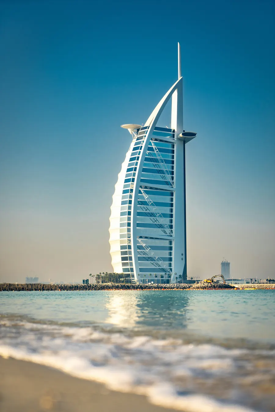 The Burj Al Arab on the Jumeirah shoreline